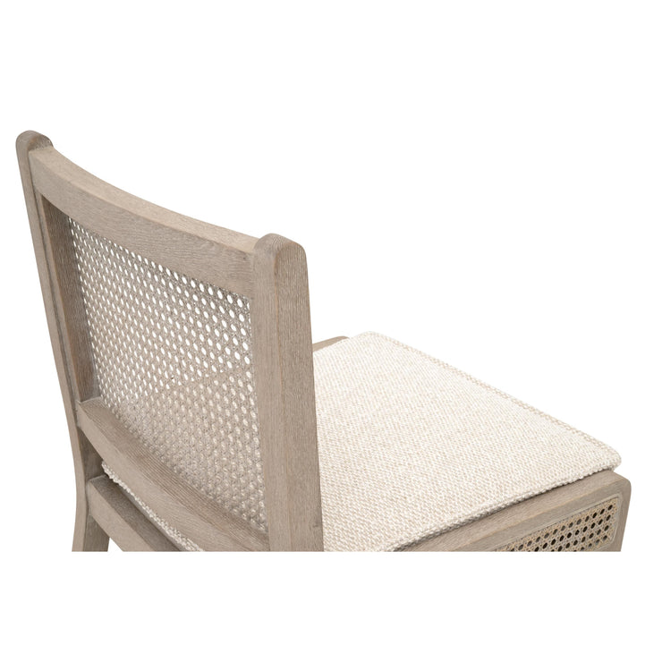 Essentials For Living Leone Counter Stool ~ LiveSmart Gellar Linen, Natural Gray Oak, Cane