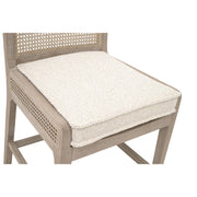 Essentials For Living Leone Counter Stool ~ LiveSmart Gellar Linen, Natural Gray Oak, Cane