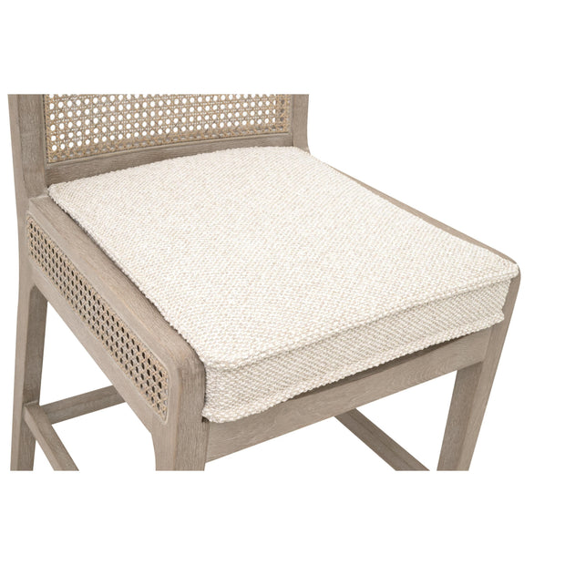 Essentials For Living Leone Counter Stool ~ LiveSmart Gellar Linen, Natural Gray Oak, Cane