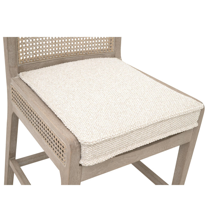 Essentials For Living Leone Counter Stool ~ LiveSmart Gellar Linen, Natural Gray Oak, Cane