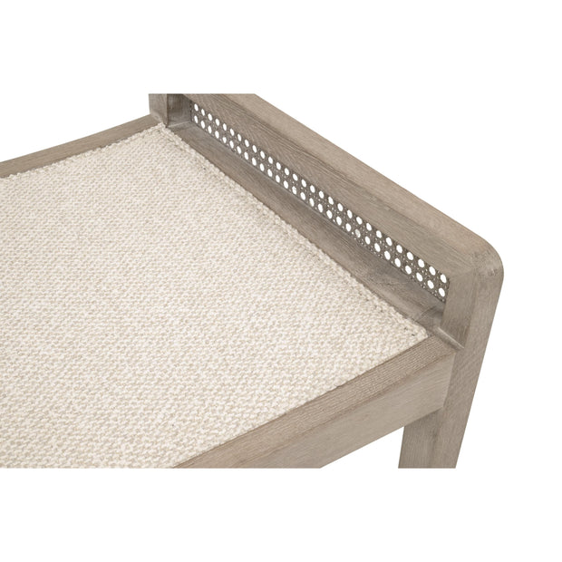 Essentials For Living Leone Counter Stool ~ LiveSmart Gellar Linen, Natural Gray Oak, Cane