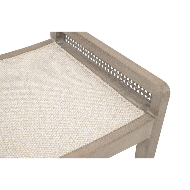 Essentials For Living Leone Counter Stool ~ LiveSmart Gellar Linen, Natural Gray Oak, Cane