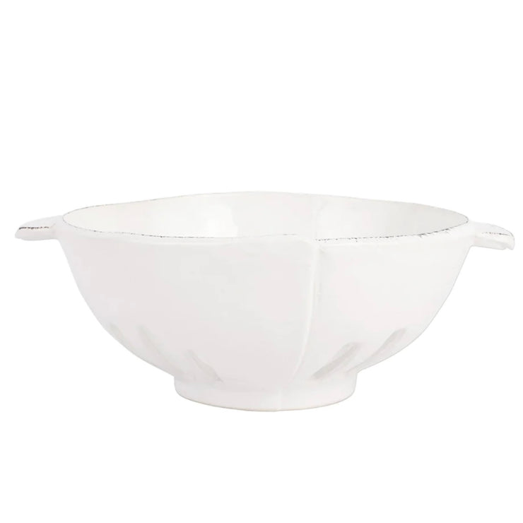 Vietri Lastra White Colander ~ Handcrafted Italian Stoneware