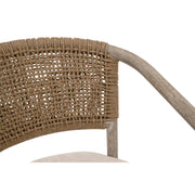 Essentials For Living Juxaposition Accent Chair~ Bisque, Natural Gray Oak, Jute Twine