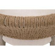 Essentials For Living Juxaposition Accent Chair~ Bisque, Natural Gray Oak, Jute Twine
