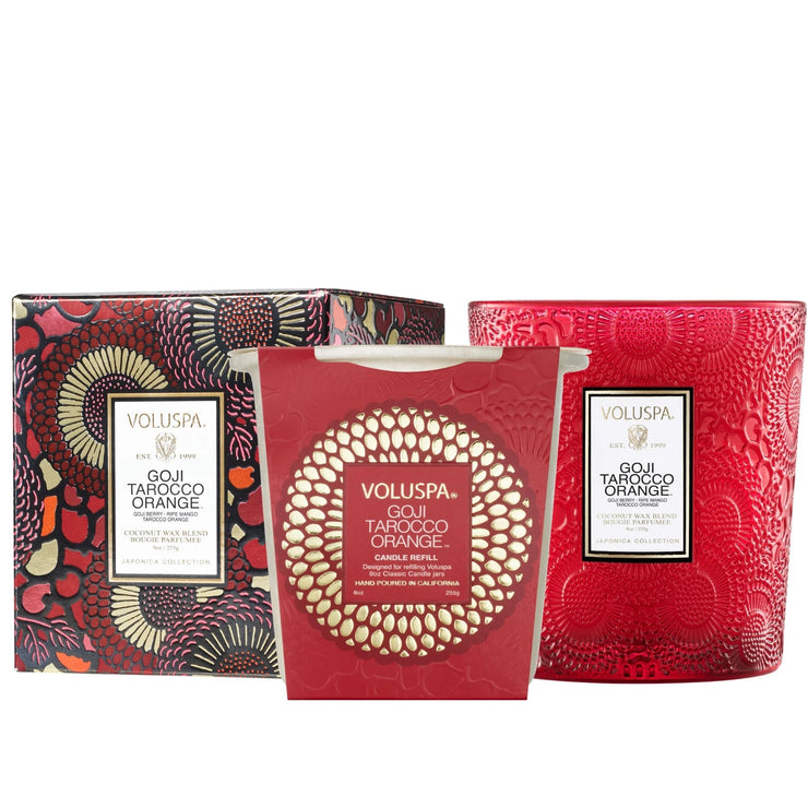 Voluspa Goji Tarocco Orange Classic Candle ~ 9 oz. and Refill