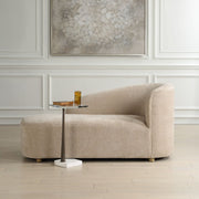 Uttermost Fae Flax-Toned Crosshatched Velvet Chaise Lounge