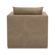 Essentials For Living Siena Plinth Base Sofa Chair ~ Ivanhoe Toast, Natural Gray Oak