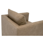 Essentials For Living Siena Plinth Base Sofa Chair ~ Ivanhoe Toast, Natural Gray Oak