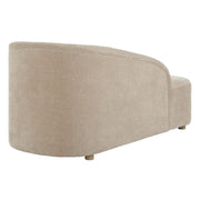 Uttermost Fae Flax-Toned Crosshatched Velvet Chaise Lounge