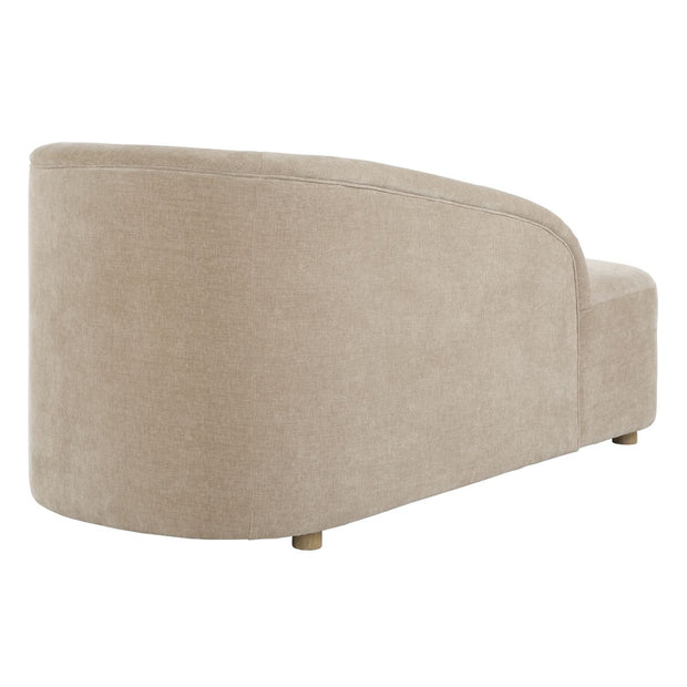 Uttermost Fae Flax-Toned Crosshatched Velvet Chaise Lounge