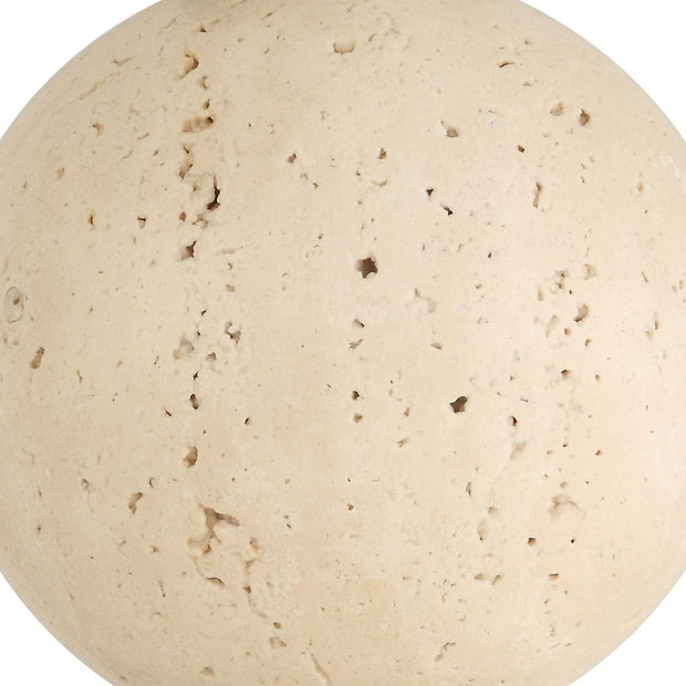Uttermost Hudson Gold and Travertine Floor Lamp With White Linen Shade