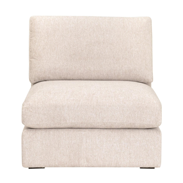 Essentials For Living Daley Modular Armless Chair ~ LiveSmart Halifax Ivory, Espresso