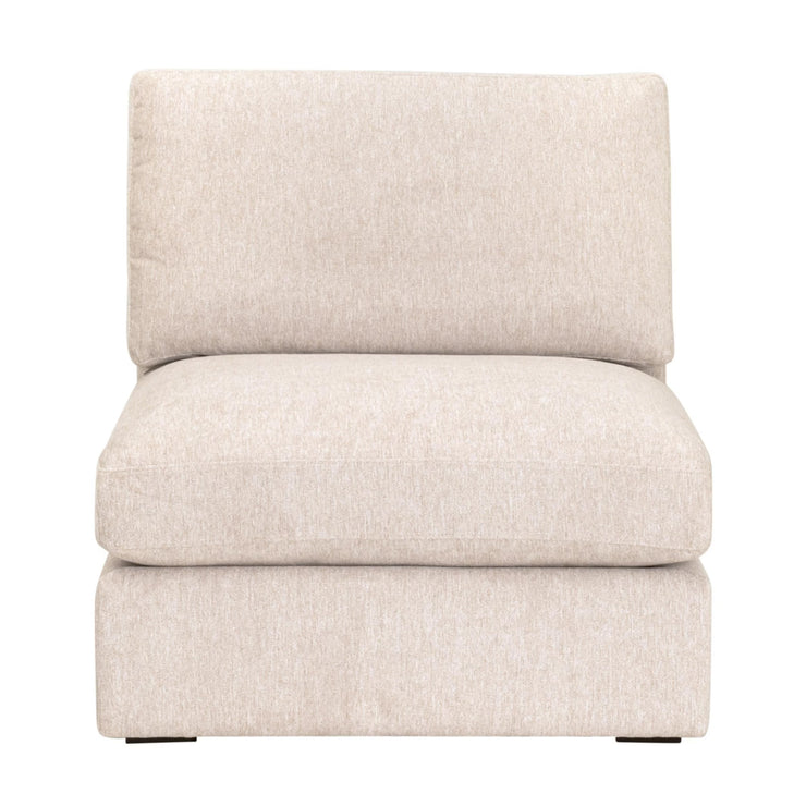 Essentials For Living Daley Modular Armless Chair ~ LiveSmart Halifax Ivory, Espresso