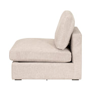 Essentials For Living Daley Modular Armless Chair ~ LiveSmart Halifax Ivory, Espresso