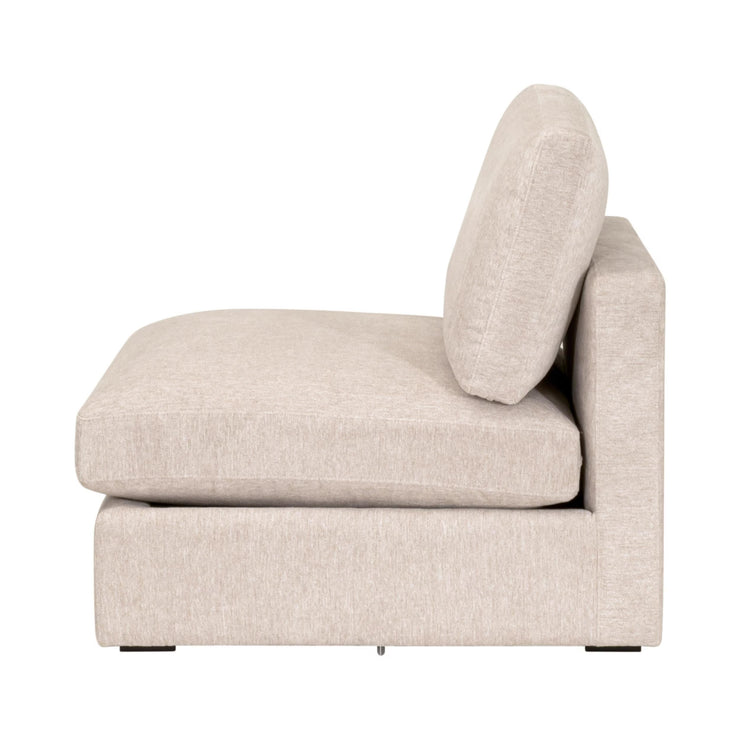 Essentials For Living Daley Modular Armless Chair ~ LiveSmart Halifax Ivory, Espresso