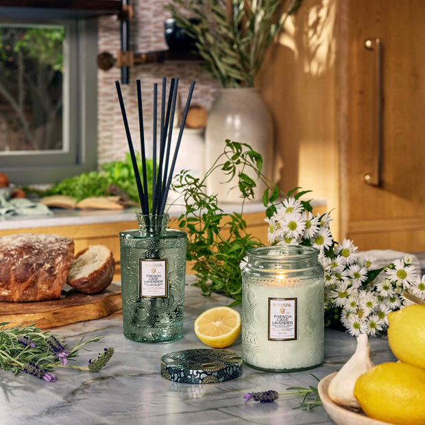 Voluspa French Cade Lavender Luxe Reed Diffuser Set
