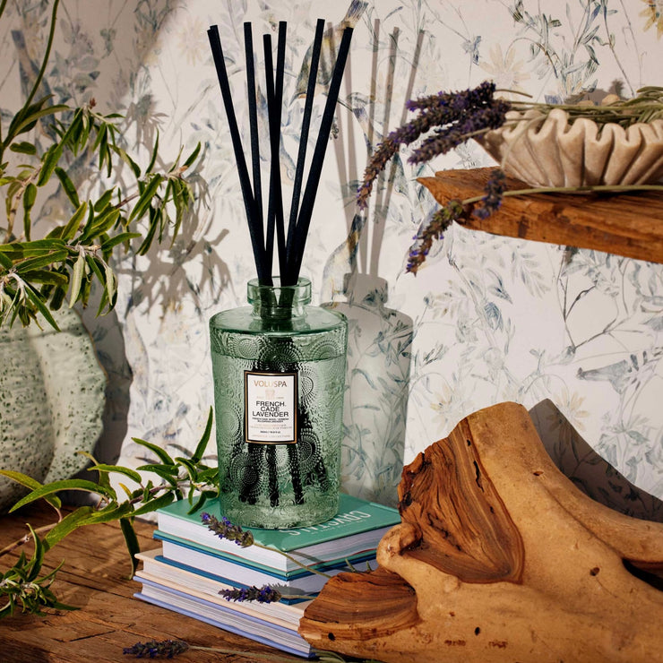 Voluspa French Cade Lavender Luxe Reed Diffuser Set