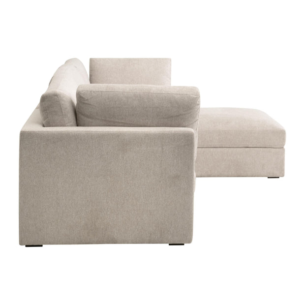 Essentials For Living Daley Modular Armless Chair ~ LiveSmart Halifax Ivory, Espresso