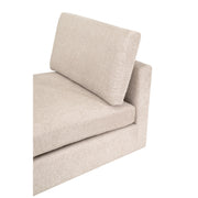 Essentials For Living Daley Modular Armless Chair ~ LiveSmart Halifax Ivory, Espresso
