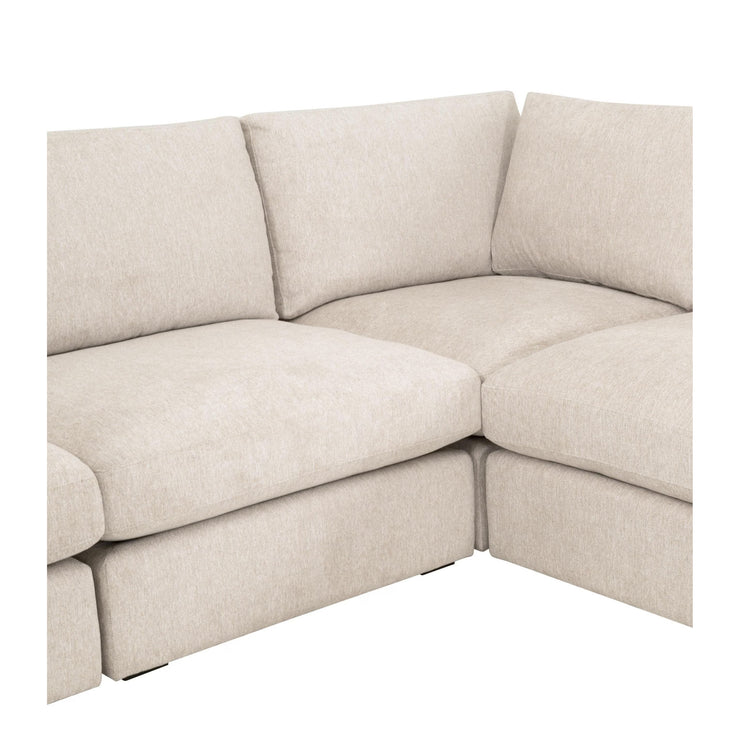 Essentials For Living Daley Modular Storage Ottoman ~ LiveSmart Halifax Ivory, Espresso