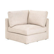 Essentials For Living Daley Modular Corner Chair ~ LiveSmart Halifax Ivory, Espresso
