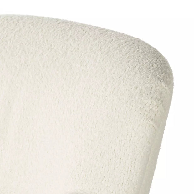 Four Hands Kadon Swivel Chair ~ Sheepskin Natural Upholstered Faux Shearling Fabric