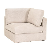 Essentials For Living Daley Modular Corner Chair ~ LiveSmart Halifax Ivory, Espresso