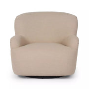 Four Hands Kadon Swivel Chair ~ Antwerp Taupe Upholstered Faux Shearling Performance Fabric