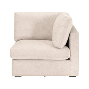 Essentials For Living Daley Modular Corner Chair ~ LiveSmart Halifax Ivory, Espresso