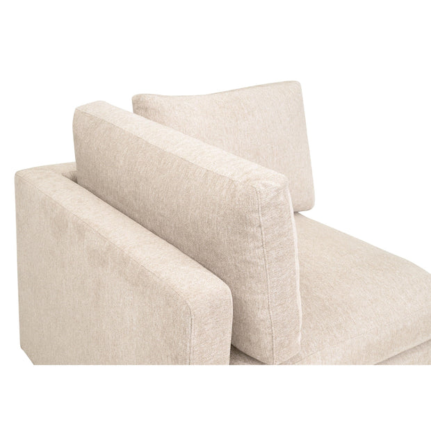 Essentials For Living Daley Modular Corner Chair ~ LiveSmart Halifax Ivory, Espresso