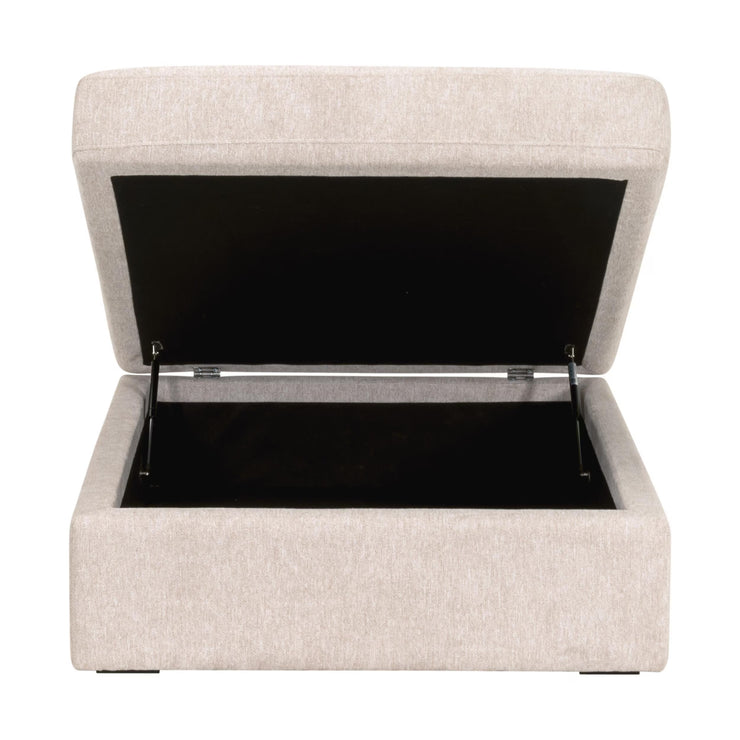 Essentials For Living Daley Modular Storage Ottoman ~ LiveSmart Halifax Ivory, Espresso