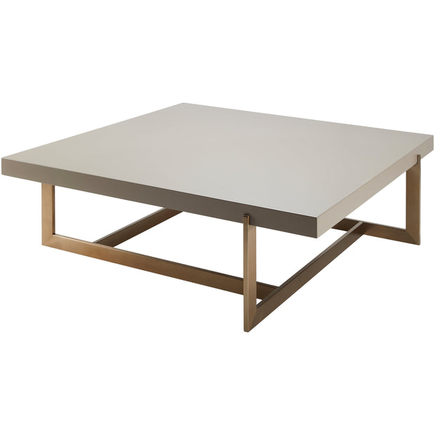 Surya Temy Modern Stainless Steel Metallic Bronze Coffee Table
