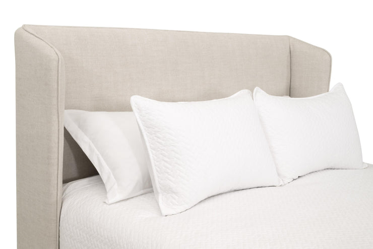 Essentials For Living Stewart Standard King Bed ~ Bisque, Natural Gray Oak