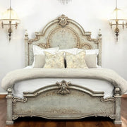 Casa Bonita Peruvian Hand-Painted Carved Wood Montelena King Size Bed