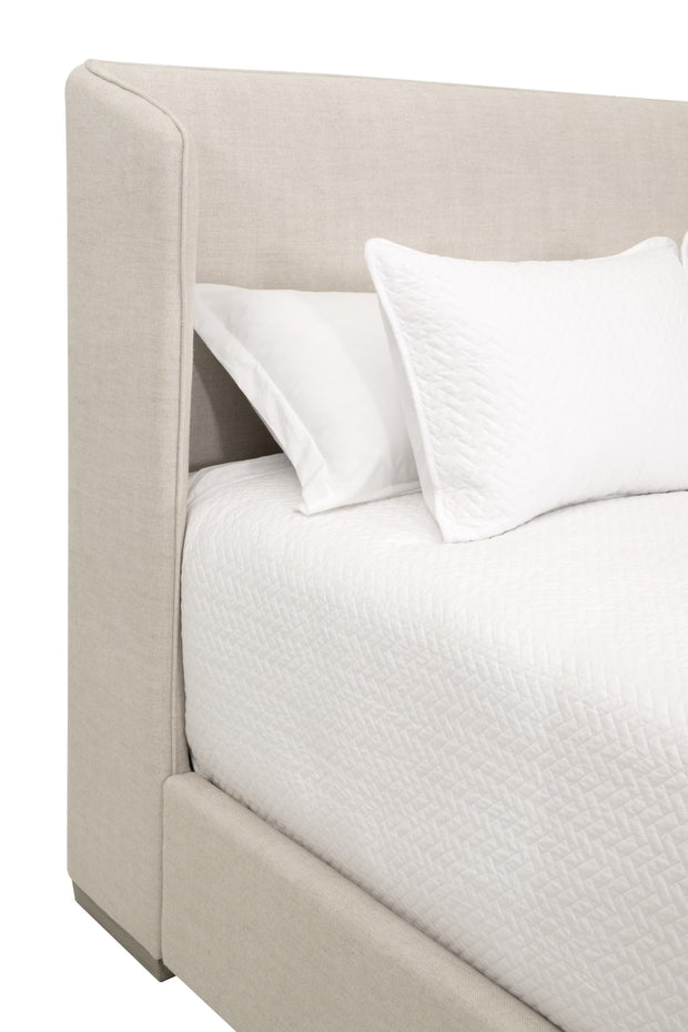 Essentials For Living Stewart Queen Bed ~ Bisque, Natural Gray Oak