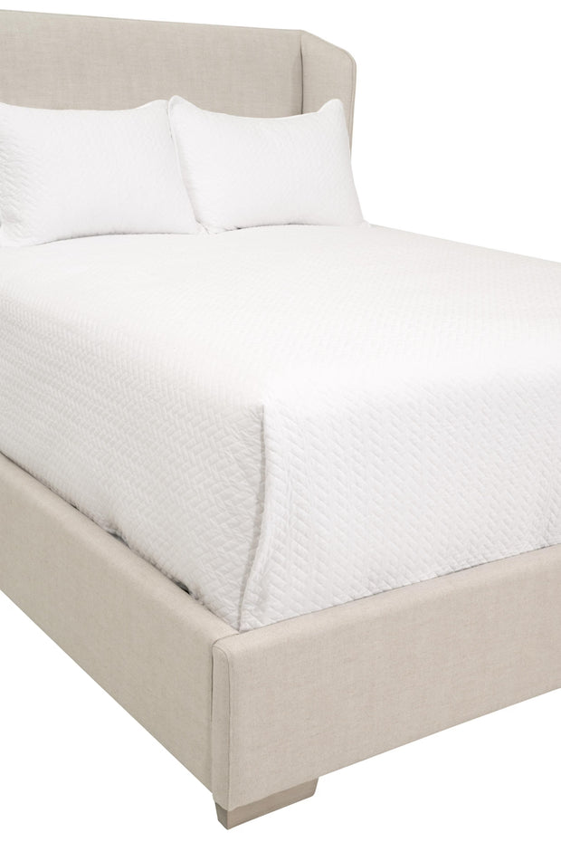 Essentials For Living Stewart Cal King Bed ~ Bisque, Natural Gray Oak