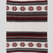 Barefoot Dreams CozyChic Fair Isle Throw Blanket ~ Crimson
