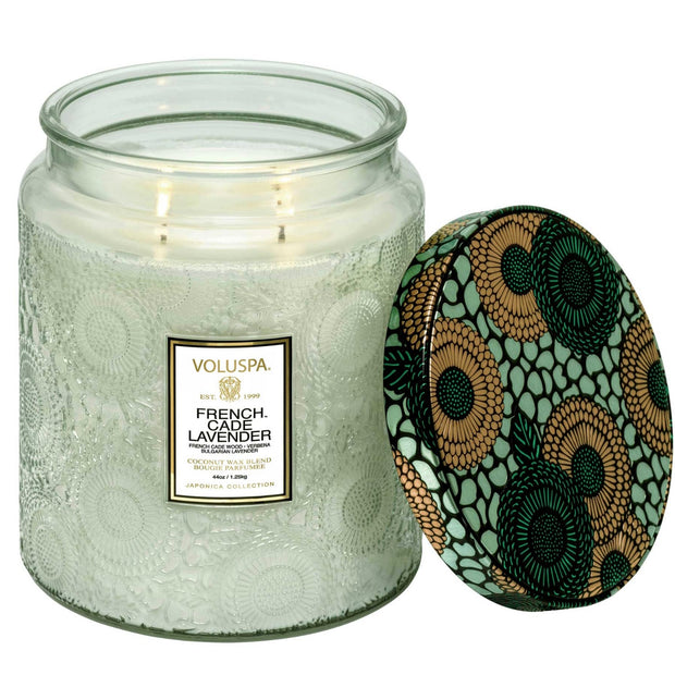 Voluspa French Cade Lavender Luxe Jar Candle ~ 44 oz.