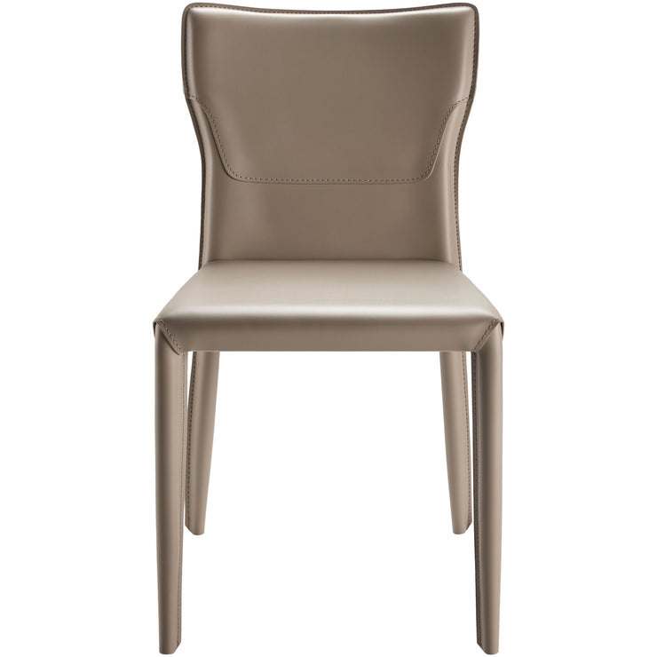Surya Eric Modern Khaki Faux Leather Set of 2 Dining Chairs