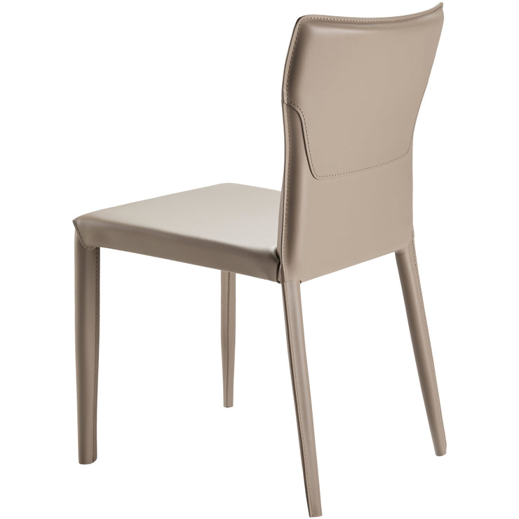 Surya Eric Modern Khaki Faux Leather Set of 2 Dining Chairs