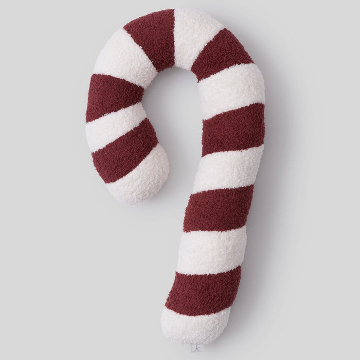 Barefoot Dreams CozyChic Candy Cane Pillow ~ Crimson & Cream