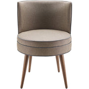 Surya Gabby Modern Brown Fabric Set of 2 Dining Chairs