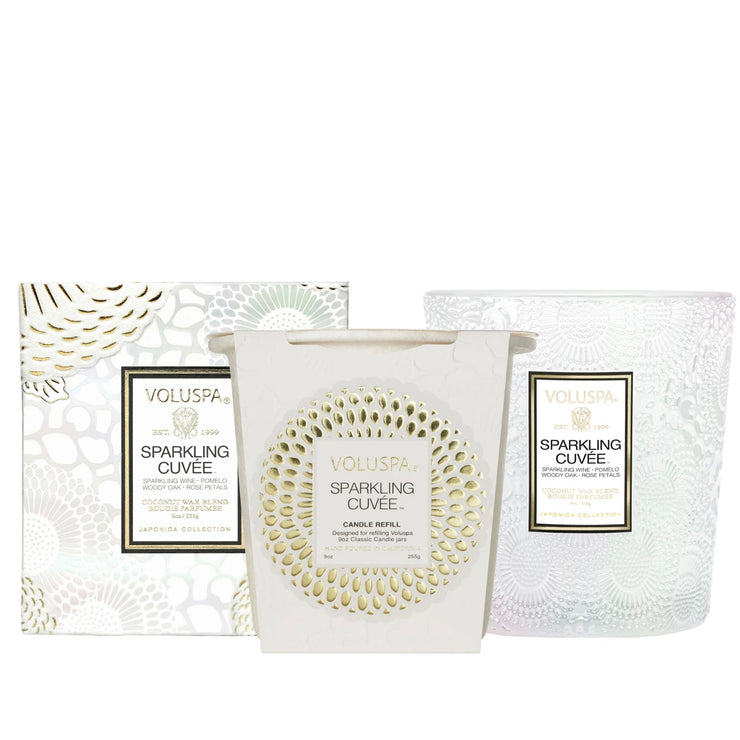 Voluspa Sparkling Cuvée Classic Candle ~ 9 oz. and Refill