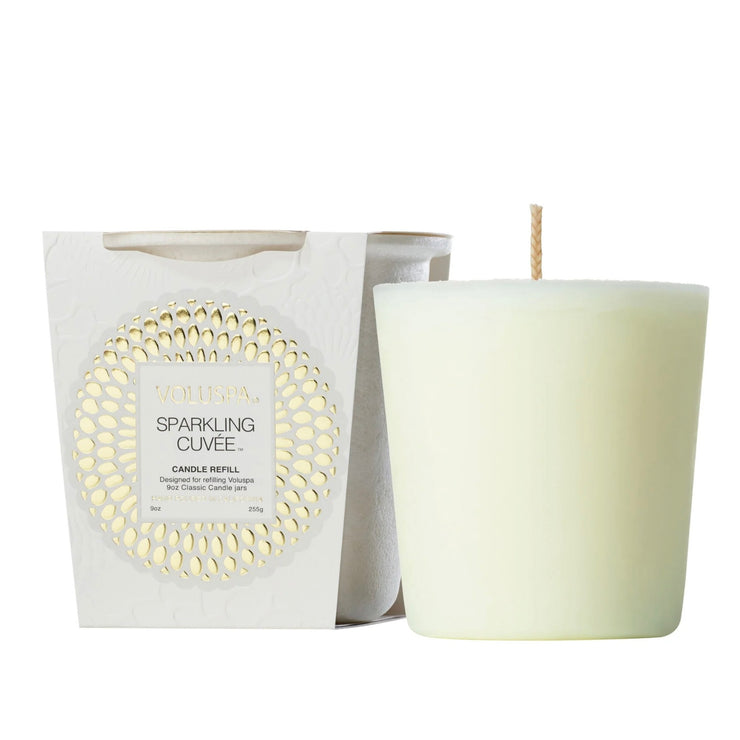 Voluspa Sparkling Cuvée Classic Candle ~ 9 oz. and Refill