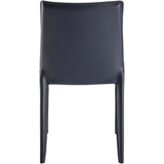 Surya Hanks Modern Navy Blue Faux Leather Set of 2 Dining Chairs