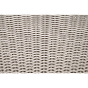 Essentials For Living Lucia Outdoor Club Chair ~ Pure White Synthetic Wicker, Performance Stone, Washed Ever Teak