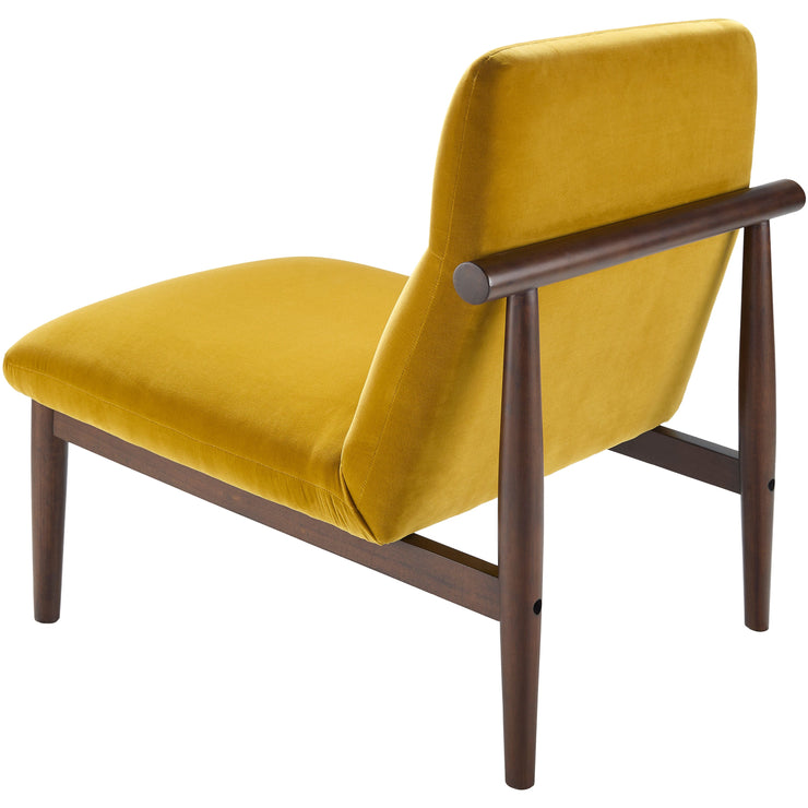Surya Marsick Modern Marigold Armless Accent Chair With Wood Legs