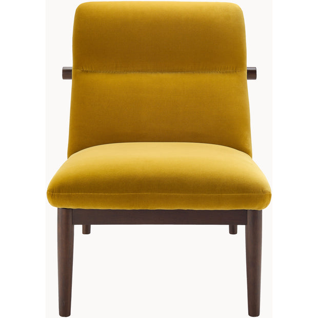 Surya Marsick Modern Marigold Armless Accent Chair With Wood Legs