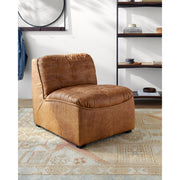 Surya Oryan Modern Cognac Leather Modular Chair